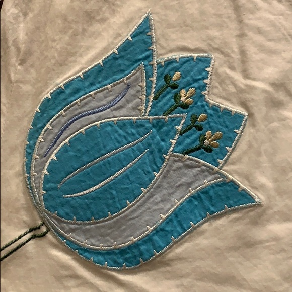 Mitzi white floral appliqué midi circle skirt - Picture 5 of 7